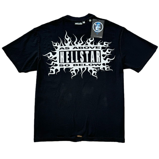 Character Print Washed Version Reversible Distressed Tee 28596852