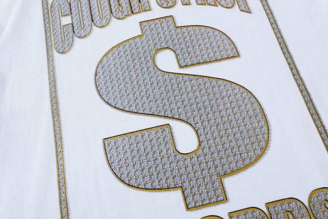 Rhinestone Letter Back Dollar Sign Print Tee 28702266