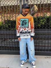 Logo URL Printed Mesh Long Sleeve T-Shirt 28531511