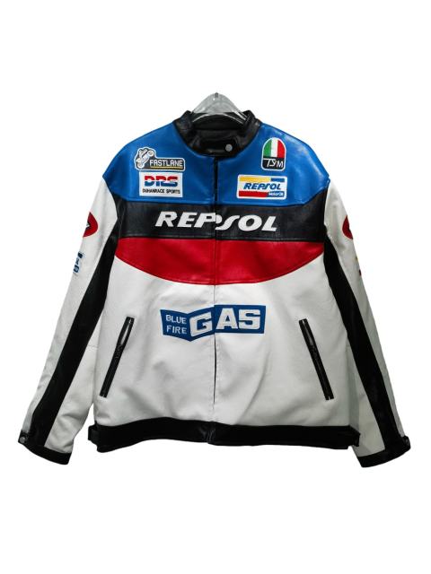 Badge Embroidery Vintage Motorcycle Riding Leather Jacket 28635781