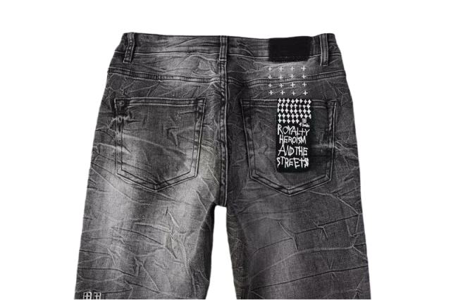 1:1 quality version Ragged Pattern Ripped Jeans 28700615