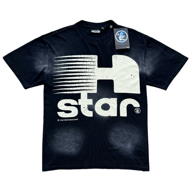 Large H Letter Logo Print Washed Version Tee 28690399