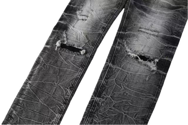 1:1 quality version Ragged Pattern Ripped Jeans 28700615