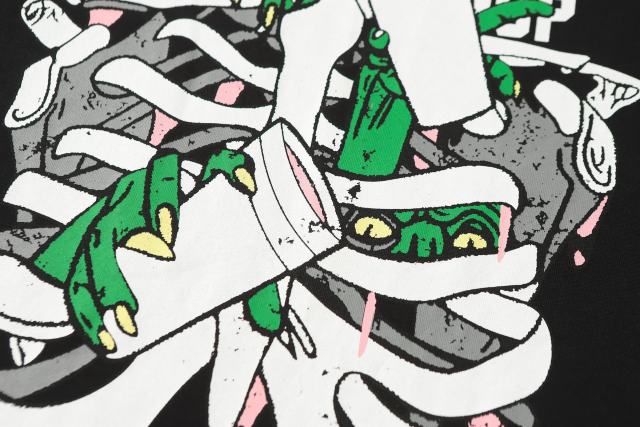 Green Monster Skeleton Print Tee 28694037