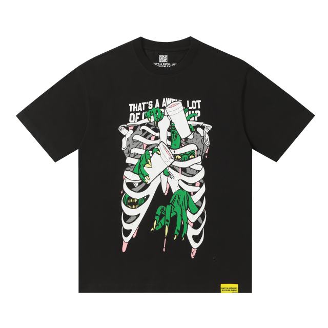 Green Monster Skeleton Print Tee 28694037