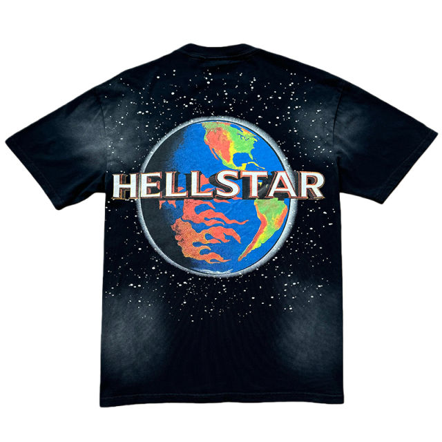 Earth Logo Ink-Splash Print Washed Version Tee 28515051