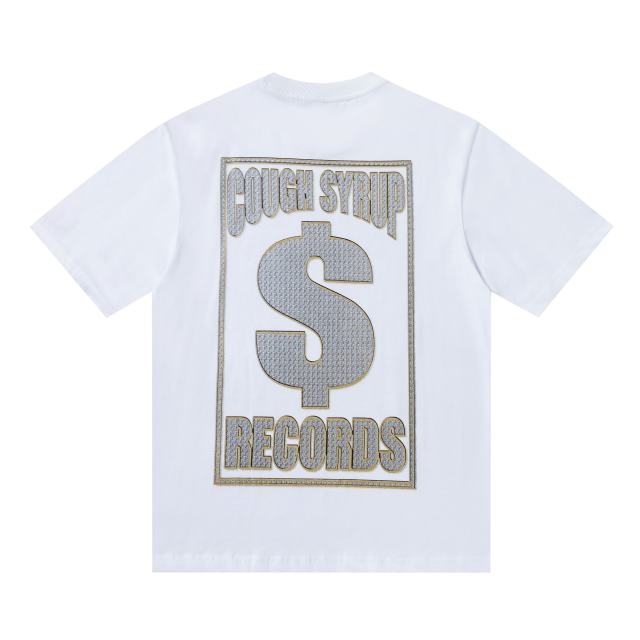 Rhinestone Letter Back Dollar Sign Print Tee 28702266