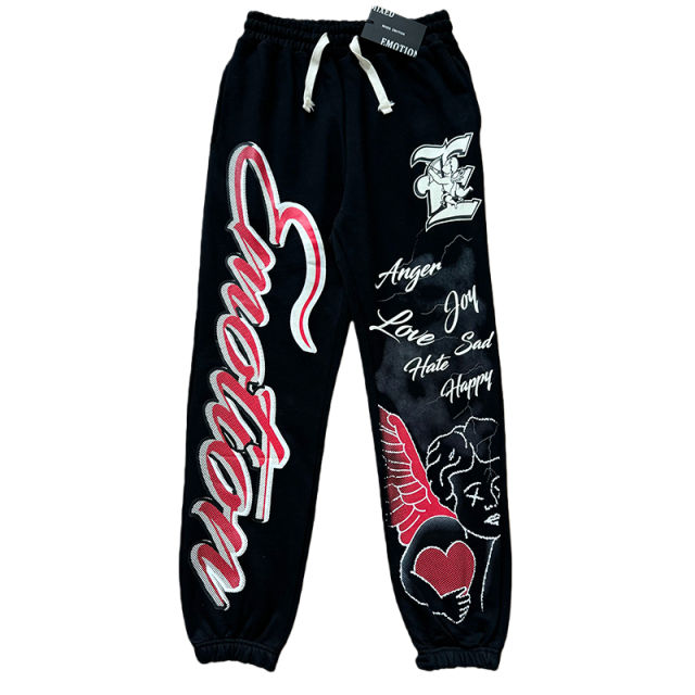 Street Graffiti Print Hoodie & Pants Set 3 colors 28594833