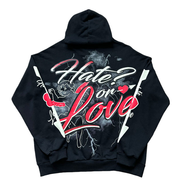 Street Graffiti Print Hoodie & Pants Set 3 colors 28594833