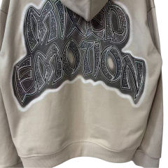 Rhinestone Skateboard Print Zipper Hoodie 28700560