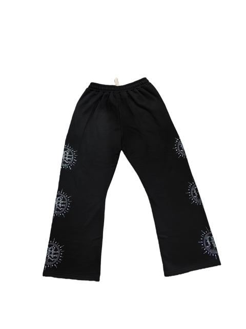 Eclipse logo rhinestone Hoodie & Pants Set 28641979