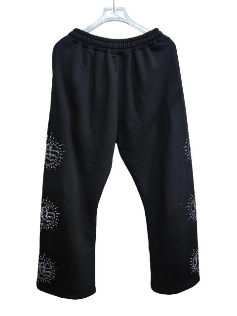 Eclipse logo rhinestone Hoodie & Pants Set 28641979