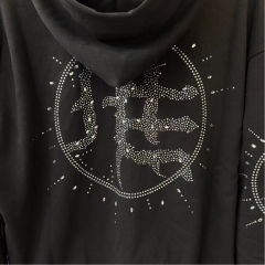 Eclipse logo rhinestone Hoodie & Pants Set 28641979