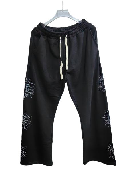 Eclipse logo rhinestone Hoodie & Pants Set 28641979