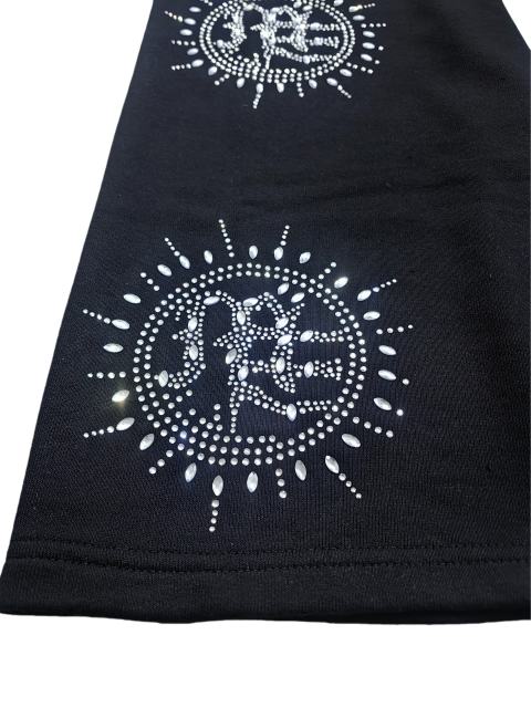Eclipse logo rhinestone Hoodie & Pants Set 28641979