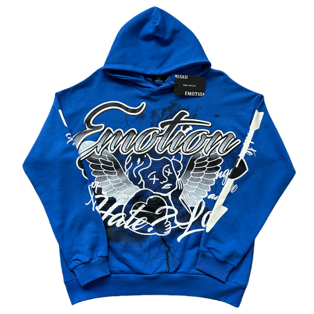 Street Graffiti Print Hoodie & Pants Set 3 colors 28594833