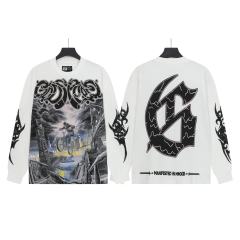 Skeleton City Cycling Print Long Sleeve T-Shirt 2 colors 28690405