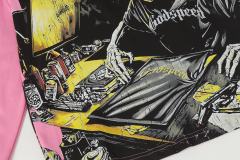 Skeleton Screen-Printed Clothing Washed Version Long Sleeve T-Shirt 2 colors 28691923