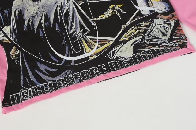 Skeleton Screen-Printed Clothing Washed Version Long Sleeve T-Shirt 2 colors 28691923