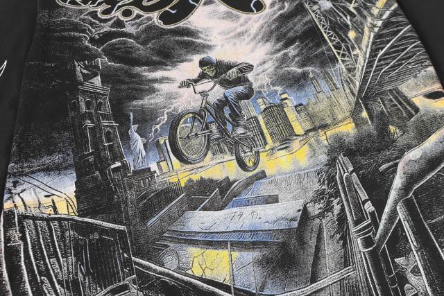 Skeleton City Cycling Print Long Sleeve T-Shirt 2 colors 28690405