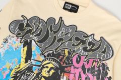 Statue of Liberty Graffiti Letter Print Washed Version Long Sleeve T-Shirt 3 colors 28702248