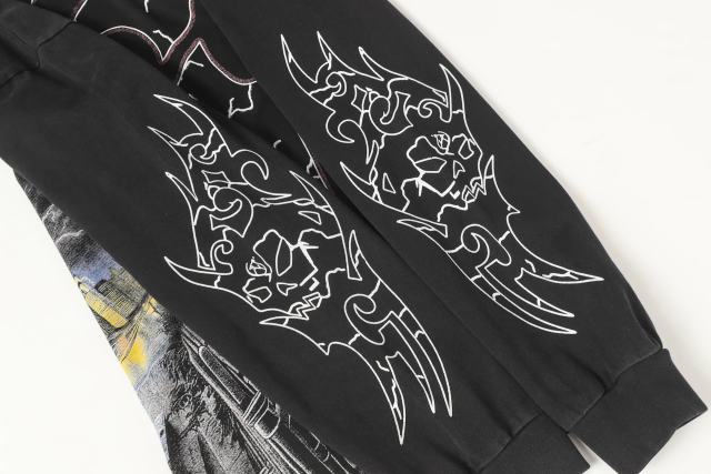 Skeleton City Cycling Print Long Sleeve T-Shirt 2 colors 28690405