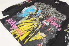 Statue of Liberty Graffiti Letter Print Washed Version Long Sleeve T-Shirt 3 colors 28702248