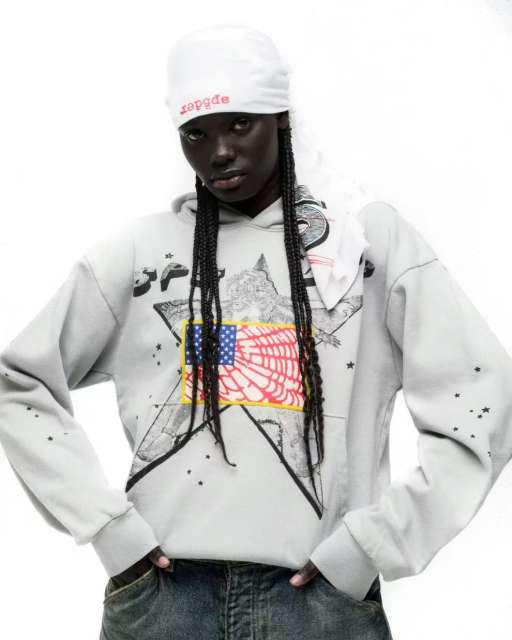 1:1 quality version National Flag Girl Printed Hoodie 2 colors 28710767