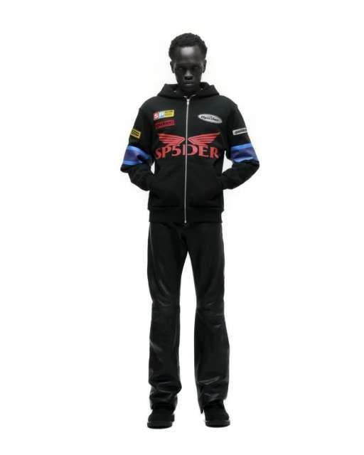 1:1 quality version Embroidered Motorcycle Label Zipper Hoodie 28710764