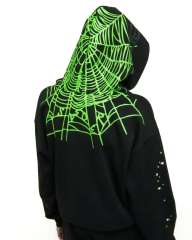 1:1 quality version Green Spider Web Printed Hoodie & Pants Set 28692914