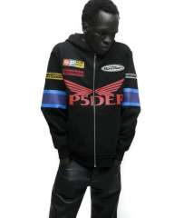 1:1 quality version Embroidered Motorcycle Label Zipper Hoodie 28710764