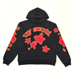 1:1 quality version Yellow-Bordered Letter Print Hoodie 28658094