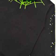 1:1 quality version Green Spider Web Printed Hoodie & Pants Set 28692914
