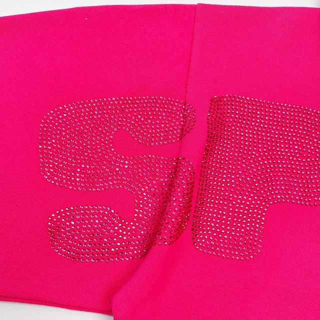 1:1 quality version Rhinestone Letter Logo Hoodie & Pants Set 28710087