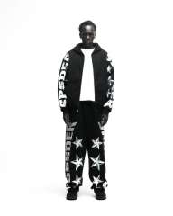 1:1 quality version Silver-Hot-Stamped Letter Print Zipper Hoodie & Pants Set 28656538