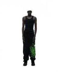 1:1 quality version Green Spider Web Printed Hoodie & Pants Set 28692914