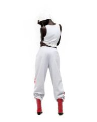 1:1 quality version Red Letter Print Zipper Hoodie & Pants Set 28692870