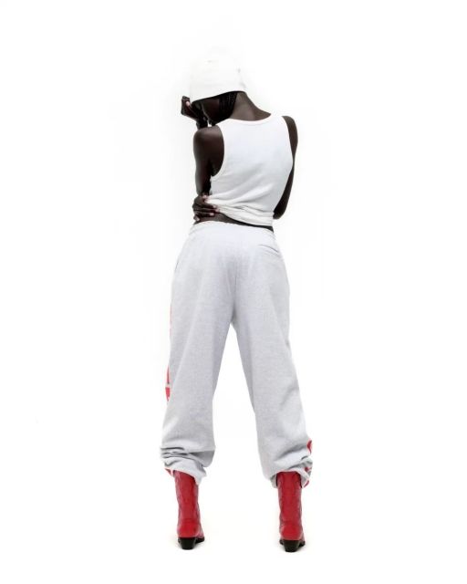 1:1 quality version Red Letter Print Zipper Hoodie & Pants Set 28692870