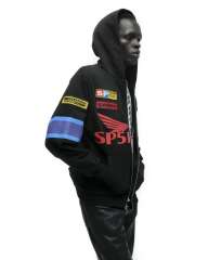 1:1 quality version Embroidered Motorcycle Label Zipper Hoodie 28710764