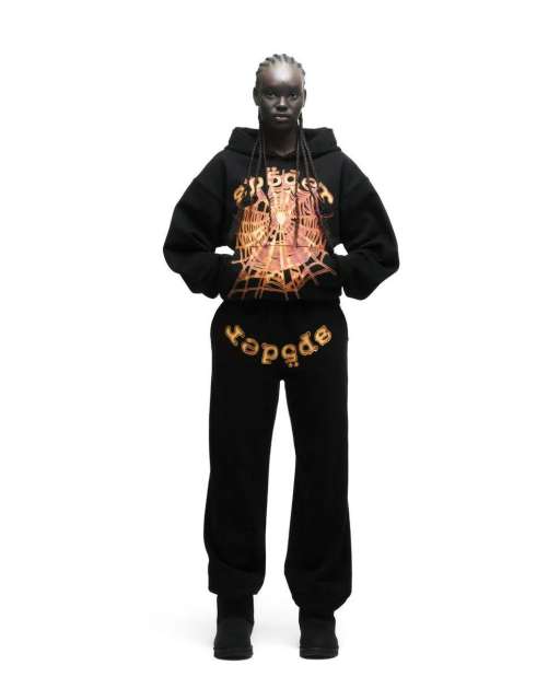 1:1 quality version Pumpkin Alphabet Spider Web Print Hoodie & Pants Set 28631072