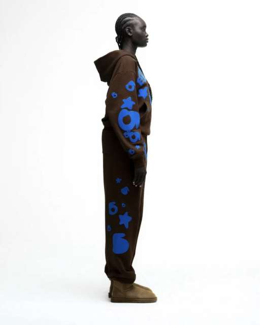 1:1 quality version Blue Star Print Hoodie & Pants Set 28623281