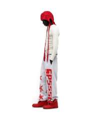1:1 quality version Red Letter Print Zipper Hoodie & Pants Set 28692870