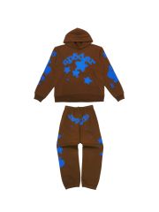 1:1 quality version Blue Star Print Hoodie & Pants Set 28623281