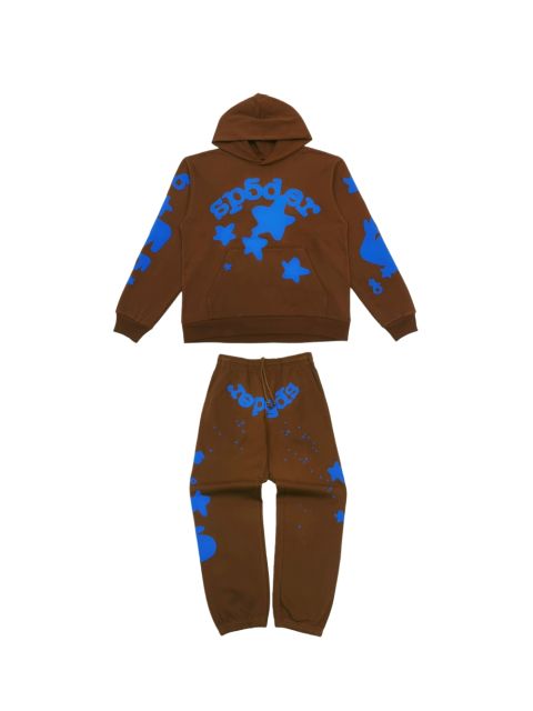 1:1 quality version Blue Star Print Hoodie & Pants Set 28623281