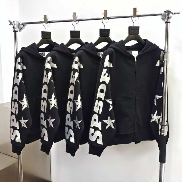 1:1 quality version Silver-Hot-Stamped Letter Print Zipper Hoodie & Pants Set 28656538