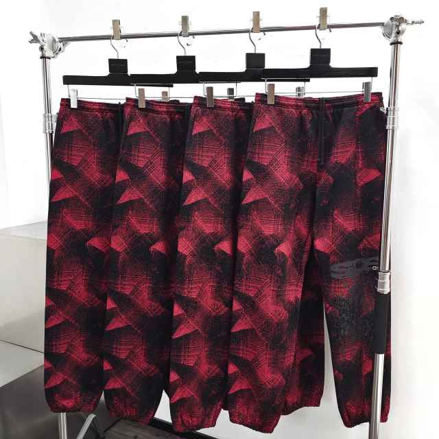 1:1 quality version Black Web Red Line Checkered Hoodie & Pants Set 28631071