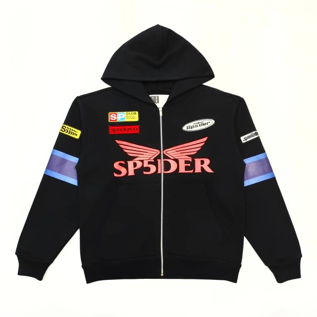 1:1 quality version Embroidered Motorcycle Label Zipper Hoodie 28710764