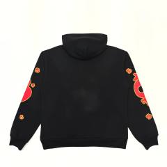1:1 quality version Yellow-Bordered Letter Print Hoodie 28658094