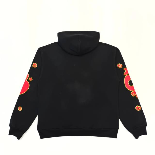 1:1 quality version Yellow-Bordered Letter Print Hoodie 28658094