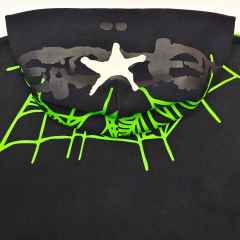 1:1 quality version Green Spider Web Printed Hoodie & Pants Set 28692914